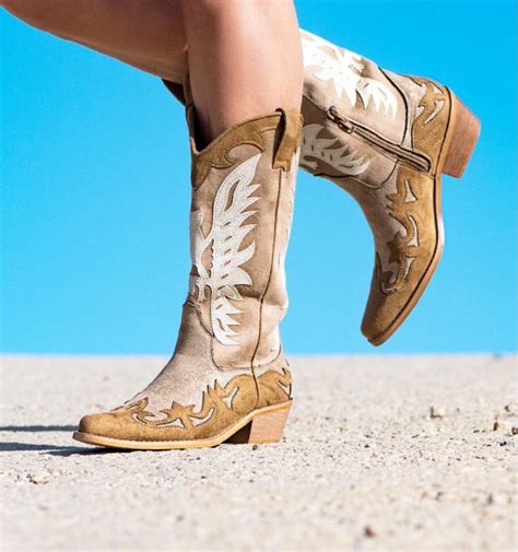 Botas Cowboy Estilo Boho Baratas En Color Camel Entrega En 24 H