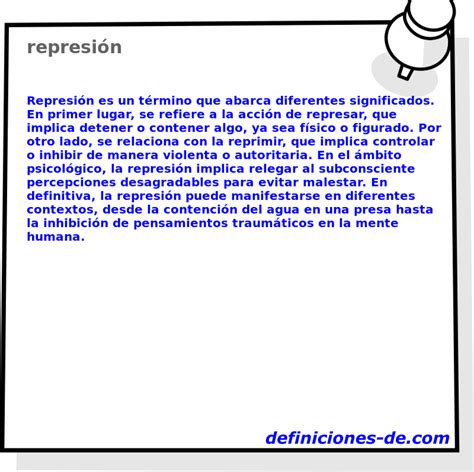 Significado De «represión