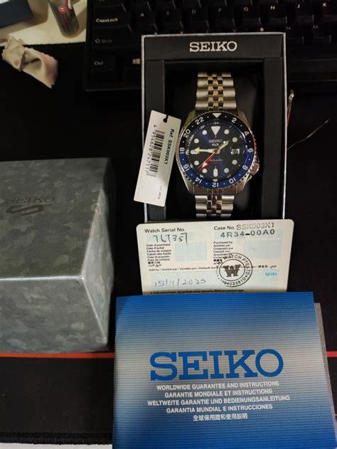 Seiko 5 GMT SSK003 Blueberry Brand New Official Local Dealer Set Men S