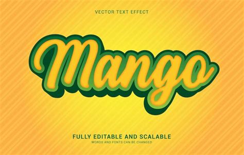 Effet de texte modifiable Le style mangue peut être utilisé pour créer