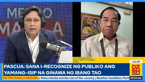 Dzrh News On Twitter Pascua Pwede Magreklamo Sa Ipophl Ang Owner Ng