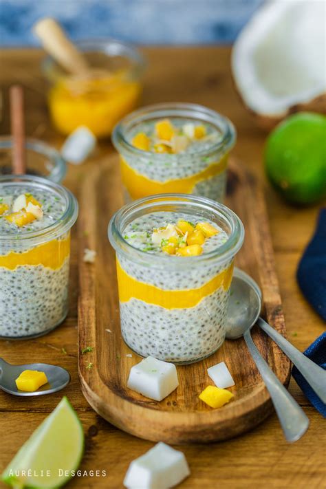 Cooking Lili Pudding de Chia à la mangue noix de coco et citron vert