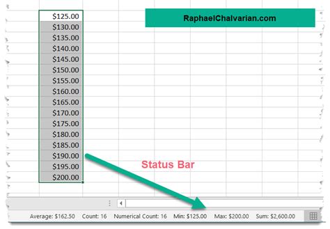 Excel's Status Bar - Powerpoint & Excel explained simply from the ...