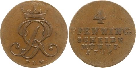 Braunschweig Calenberg Hannover 4 Pfennig 1796 PLM Georg III 1760