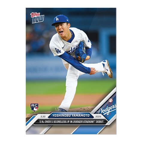 【帝國棒球商城】山本由伸 2024 道奇球場 初登板 Topps Now Mlb 球員卡 蝦皮購物