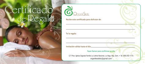 Certificados De Regalo para no dejar pasar ninguna ocasión y de la