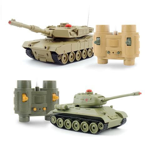 Pcs Rc Remote Control Battle Tanks Military Infrared Turret Rotate Vs