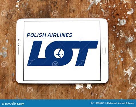 LOT Polish Airlines logo editorial photography. Image of airways ...