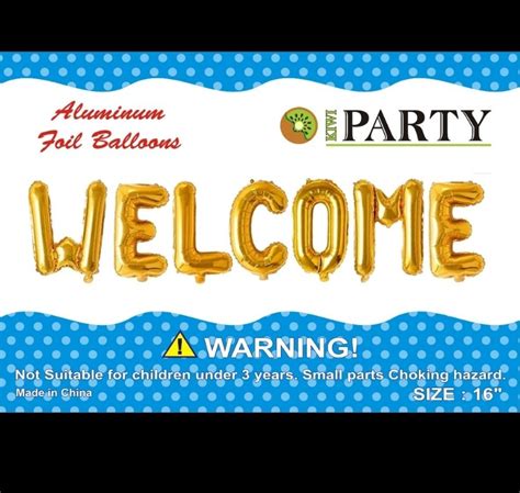 Golden Helium Kiwi Party Welcome Foil Packaging Type One Pcs Packing