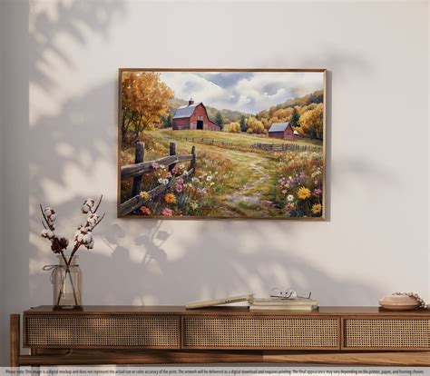 Old Barn Paintings Bundle of 4 Watercolor Prints Pictures of Old Barns Set in Beautiful Autumn ...