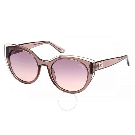 Guess Violet Mirror Gradient Cat Eye Ladies Sunglasses Gu7909 59z 53