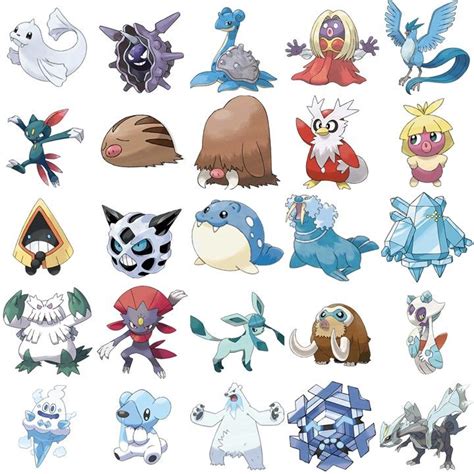 Ice Type Pok Mon Pictures Pokemon Pictures Type Pokemon Pokemon