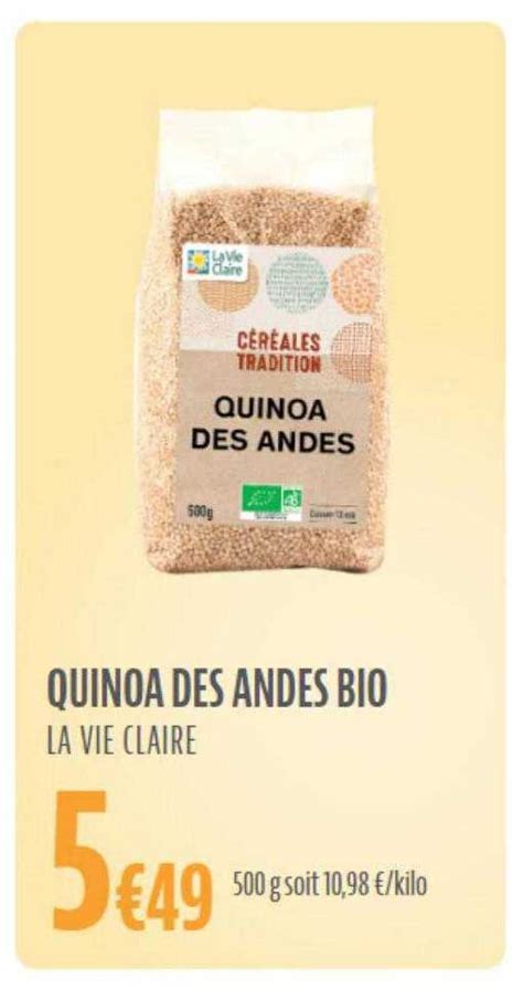 Promo Quinoa Des Andes Bio La Vie Claire Chez La Vie Claire ICatalogue Fr