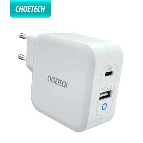 Choetech Gan W Pd Charger Quick Charge Dual Port Usb C Charger