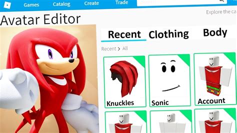 Making Knuckles A Roblox Account Sonic Youtube