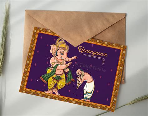 Upanayanam Invite Pattachitra Behance