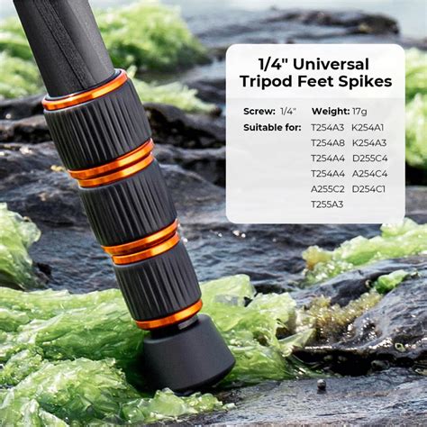 K&F Concept Universal Anti-Slip Rubber Tripod Foot Spikes Compatible ...