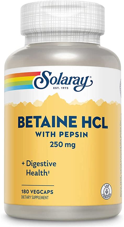 Amazon Solaray Hcl With Pepsin Mg Capsules Health