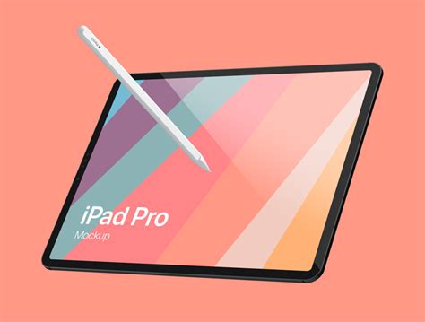 Floating IPad Pro With Apple Pencil Mockup Mockup World