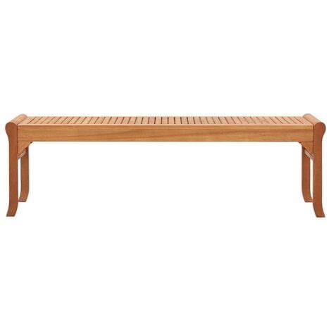 Hommoo Banco De Jardin 3 Plazas Madera Maciza De Eucalipto 150 Cm