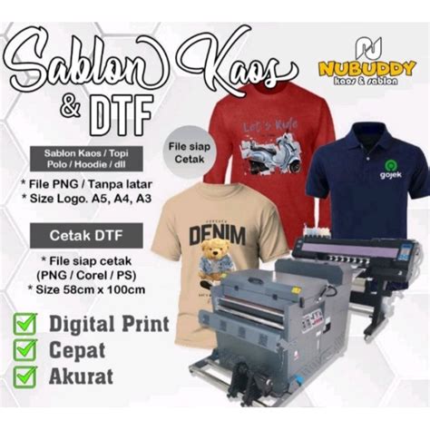 Jual Sablon Dtf Maklon Dtf Meteran X Cm A A A Logo