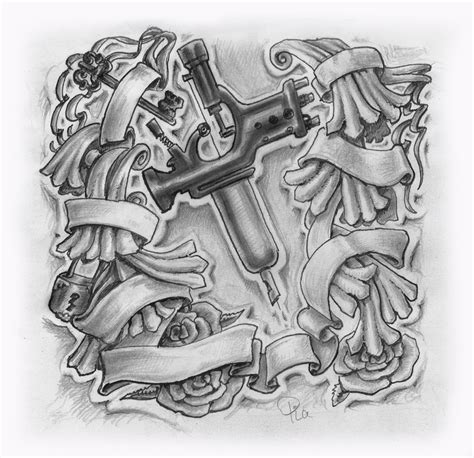 Tattoo Gun Sketch at PaintingValley.com | Explore collection of Tattoo Gun Sketch