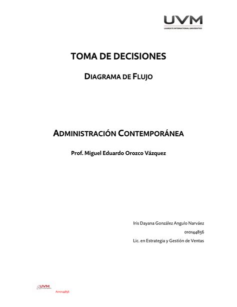 Toma De Deciciones Toma De Decisiones Diagrama De Flujo