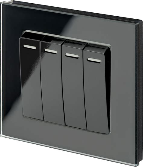 Retrotouch Retractive Pulse Light Switch Gang Black Pg Home