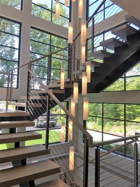 Cable Railing And Custom Staircase Contemporary Staircase