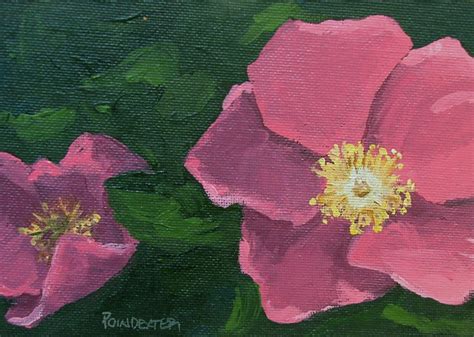 Paintings In Oil Original Oil Painting Rose Flower Red Climbing Rosa