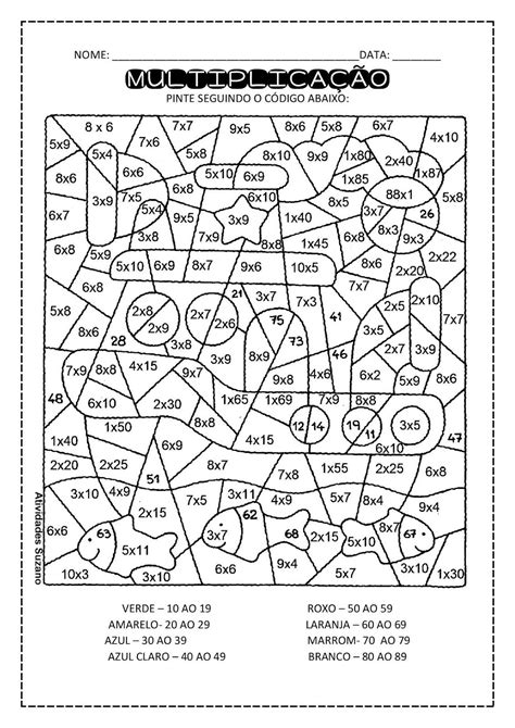Atividades De Multiplicação E Divisão 4 Ano Para Imprimir