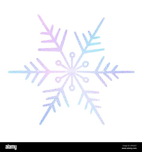 Snowflake hand drawn. Cute neon snow isolated on white background ...