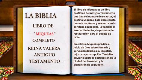 ORIGINAL LA BIBLIA LIBRO DE MIQUEAS COMPLETO REINA VALERA ANTIGUO