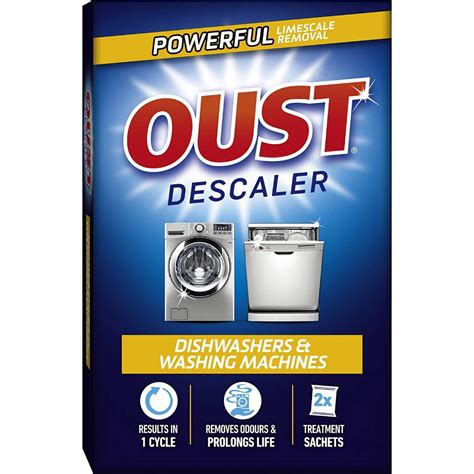 OUST Dishwasher & Washing Machine Descaler (1 x 75g / 2 x 75g Sachets ...