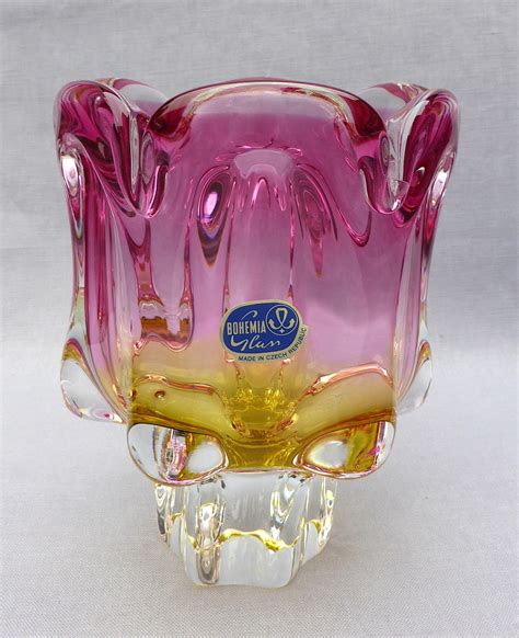 Czech Chřibská Art Glass Vase By Josef Hospodska