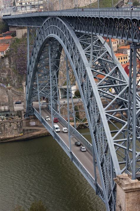 Dom Luis I Bridge Over Douro River In Porto Stock Photo Image Of