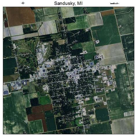 Aerial Photography Map of Sandusky, MI Michigan