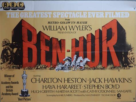 Ben Hur Abc Style Original Movie Poster Uk Quad X Simon Dwyer