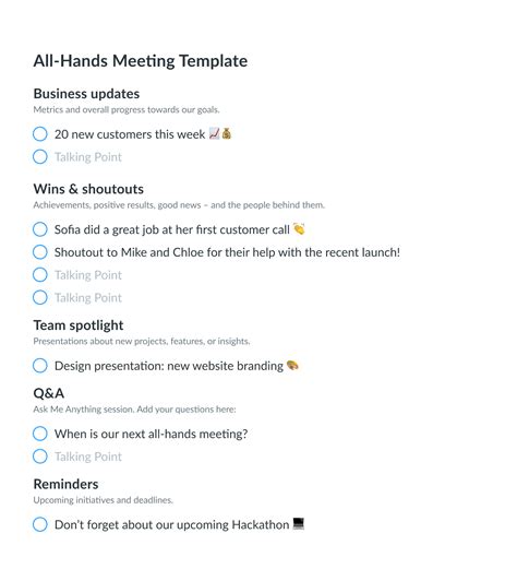 All-Hands Meeting Agenda Template | Foster a Culture of Collaboration