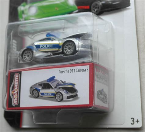 Majorette Deluxe Porsche Edition Carrera S Silber Blau Police Neu