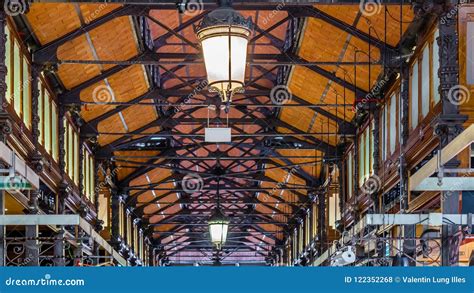 People Visiting the Historical Market of San Miguel in Madrid, Spain ...