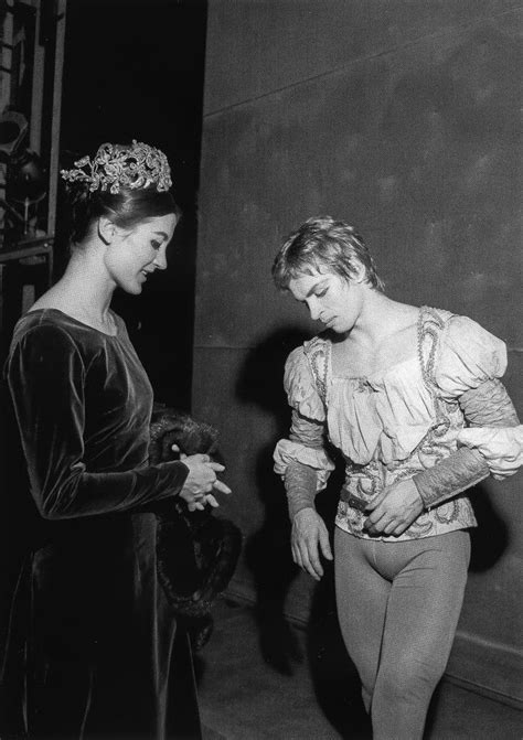 Carla Fracci Visiting Rudolph Nureyev Backstage When The The Royal