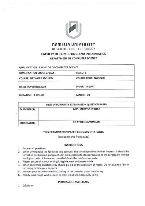 Nws S Network Security St Opp Nov Nust Past