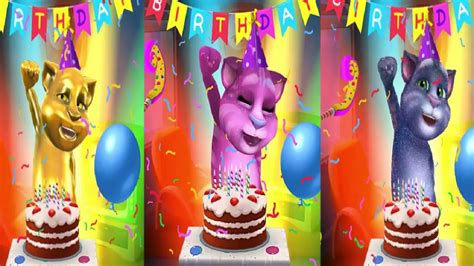 Wow My Talking Tom Pink Gold Starlight Fur Celebrating Birthday