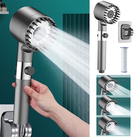 Satrino Shower Head With Handheld Shower Heads High Pressure High Flow Even With Low Water