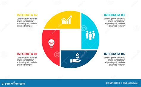 Cirle Infographic With 3 Options Or Steps Abstract Flat Element Of