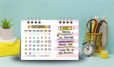 Calendário De Mesa 2022 C Frases Motivacionais 14x20cm Elo7