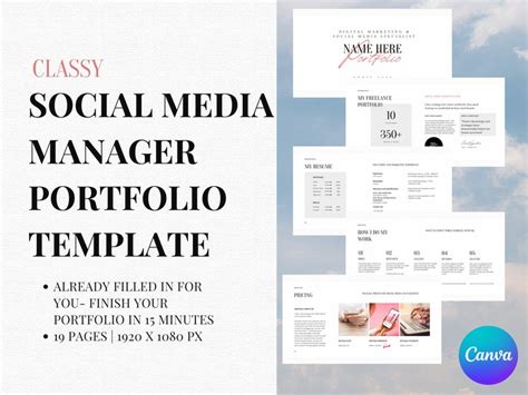 Marketing Portfolio Social Media Client Social Media Manager Canva