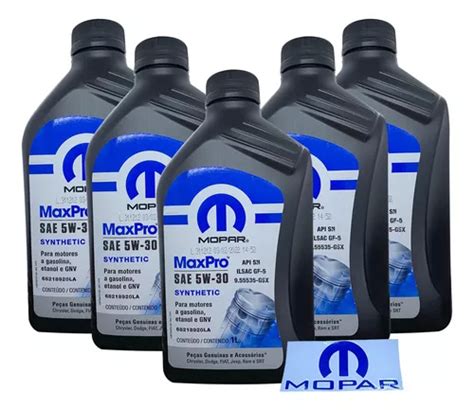 5l Oleo De Motor Mopar 5w 30 Maxpro Synthetic Fiat Jeep Ram