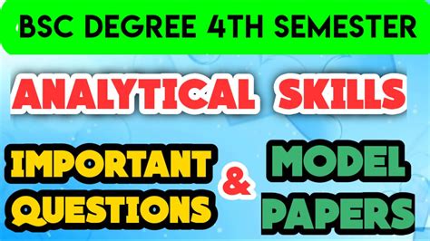 Analytical Skills Important List Degree Th Semester Model Papers